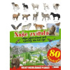 NAŠE ZVÍŘATA – velký rozkládací plakát, 80 samolepek