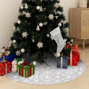 zahrada-XL Luxusná deka pod vianočný stromček s ponožkou biela 90 cm látka 330287