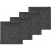 Obrúsky Abstract Leaves Damask sivé 4 ks