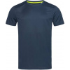 STEDMAN ACTIVE 140 CREW NECK / Pánske športové tričko so vzorom - marina blue L