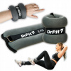 Závažia na členky a zápästia pre fitness cvičenia 2 x 2 kg Šedé DrFit