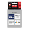 Atrament Activejet AH-M652RX (náhrada za HP 652 F6V25AE/F6V24AE; Premium; 1 x 20 ml 1 x 21 ml; čiern
