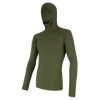 SENSOR MERINO DF pánské triko dl. rukáv s kapucí safari - XL
