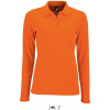 SOL'S | Perfect LSL Women, Dámske polo s dl. rukávom, oranžová, L