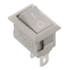 Kolískový vypínač obdĺžnikový mini KCD11-101, šedý 250V/3A