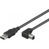 PremiumCord ku2ab3-90 USB 2.0, A-B, se zahnutým USB-B konektorem 90°, 3m