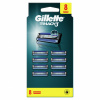 Gillette Mach3 Vymeniteľné čepele pre holiaci strojček pre mužov, 8 vymeniteľných čepelí