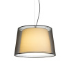 RENDL ESPLANADE závesná transparentná čierna/biela chróm 230V LED E27 15W