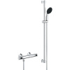 GROHE Precision Flow nástenný sprchový termostat, ručná sprcha 1jet EcoJoy priemer 110 mm, 92 cm sprchová tyč, jazdec a sprchová hadica 175 cm, chróm, 34805001