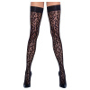 Cottelli Legwear - panther patterned thigh fix black