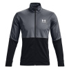 Pánske mikiny Under Armour Men's UA Pique Track Jacket - black/white - Viacfarebný (XXL)