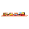Bigjigs Rail vláček - Nákladní vlak se zeleninou + 3 koleje