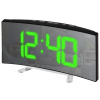 E-CLOCK DT-6507 Elektronický LED budík, digitálne hodiny s LCD displejom, dátumom a teplotou, zelená