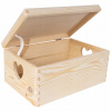 Drevená krabička s rúčkami 30x20x14 cm
