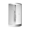 Sprchový box Aurlane White Ocean 90 x 90 x 210 cm matne strieborná