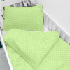 Biante Detské posteľné obliečky do postieľky Minky 3D bodky MKP-005 Pastelové svetlo zelené Do postieľky 90x120 a 40x60 cm