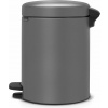 Odpadkový kôš s pedálom NewIcon 5 l mineral concrete grey
