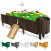 Záhradný obrubník z dreva 200 cm x 40 cm, hnedý