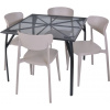ROJAPLAST Set záhradného nábytku ZWMT-90 záhradný stôl 1 + 4 záhradné stoličky MARE
