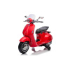 Beneo Elektrická motorka Vespa 946, červená (Vespa 946 aj so spätným chodom, s pomocnými kolesami, Licencované, 2 x6V Batéria,2x 30W Motor, Koženkové sedadlo, MP3 Prehrávač s USB vstupom)