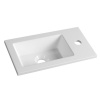 AQUALINE 40 x 22cm umývadlo malé nábytkové hranaté, s otvorom, liaty mramor, LM420