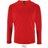 SOL´S SPORTY LSL / Pánske športové tričko s dlhým rukávom - red XXL