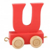 Dřevěný vláček barevná abeceda písmeno U