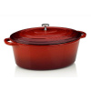KELA Pekáč litinový s poklicí CALIDO 35 x 28,5 cm červená KL-11943