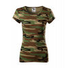 MALFINI CAMO PURE C22 / Dámske maskáčové tričko - camouflage brown M