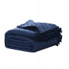Prikrývka na posteľ - Pritlačená posteľná skóre pod ihlou a vláknami z mikrovlákna 220 x 200 cm odtieňov modrej farby (Bedspread 200x220 Pomory Navy Blue)