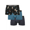 Organic X-Mas boxers 3-pack teddy aop+jasper+navy čierna 5XL Urban Classics 4065812027764