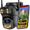 Duálna WiFi Smart vonkajšia otočná kamera 8MPX UltraHD aplikácia zoom