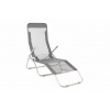 Polohovateľné záhradné lehátko - sivá