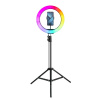 MG Selfie Ring Fill kruhové RGB LED svetlo 12'' + statív, čierne 5903396108570
