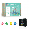 Connetix Tiles Kuličkodráha PASTEL (106 ks) + svítící kuličky Cleverclixx