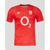 Umbro England Rugby Red Roses Warm Up Shirt 2024 Womens Scarl/Blk/Red 14 (L)