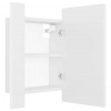 vidaXL Kúpeľňová skrinka s LED a zrkadlom, biela 40x12x45 cm, akryl - Biela - 119388-66042