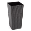 Kvetináč UH 300x300 mm FINEZJA grafit výška 570 mm ratan s vložkou KLC