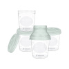 Kikkaboo Storage Containers Mint zásobníky na uchovávanie pokrmov 4 x 180 ml