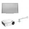 Fixné umiestnenie na stenu (interaktívna tabuľa, projektor, držiak, kabeláž) PRO-Board 89 Vivitek DX335-ST Avtek WallMount Next 1200