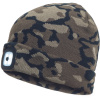 CERVA DEEL / Zimná čiapka s LED lampou - camouflage green Univerzálna
