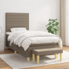 zahrada-XL Posteľný rám boxspring s matracom sivohnedý 90x190 cm látka 3137201