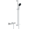 GROHE Precision Feel nástenný sprchový termostat, ručná sprcha 3jet EcoJoy priemer 110 mm, 92 cm sprchová tyč, jazdec, miska na mydlo a sprchová hadica 175 cm, chróm, 34853001