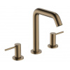 Hansgrohe Tecturis S Umývadlová batéria s výpusťou Push-Open, 3-otvorová inštalácia, EcoSmart, kefovaný bronz 73330140-HG