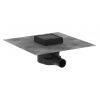 Hansgrohe RainDrain Point - Podlahová vpusť, 10x10 cm, matná čierna 56247670