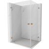 Mexen Lunar-B Duo výklopný sprchový kút 95 x 90 cm, číre sklo, medená matná, 832-095L-090P-65-00