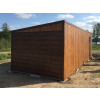 Plechová garáž 3×8 m WOODLINE - drevodekor spád na bok
