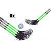 FLOORBEE 6x Albatross 36 JR Green + Balls čierna / zelená, 65cm (=75cm), 4x ľavá + 2x pravá