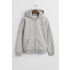 MIKINA GANT SHIELD ZIP HOODIE LIGHT GREY MELANGE