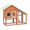 vidaXL Králikáreň 140x63x120 cm jedľové drevo 170868